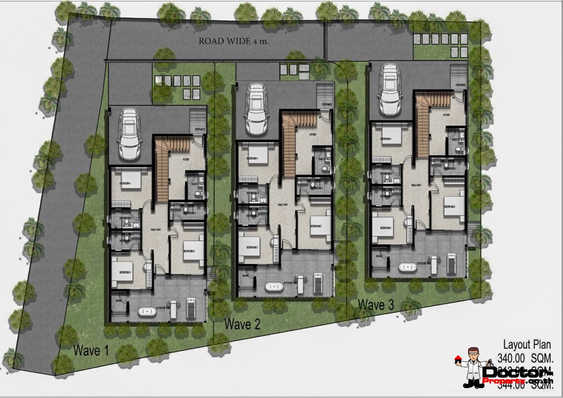 New 4 Bedroom Pool Villa with Sea View in Lamai, Koh Samui – For Sale